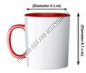 A++ Grade 350 Ml Red Three Tone Ceramic Mug