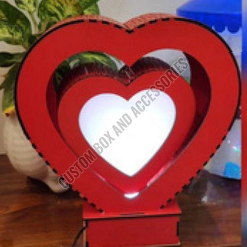 Red Sublimation Big Heart Rotating Lamp