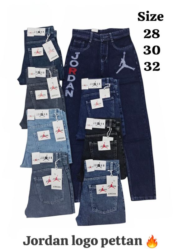 Unisex Jordan Print Denim Jeans