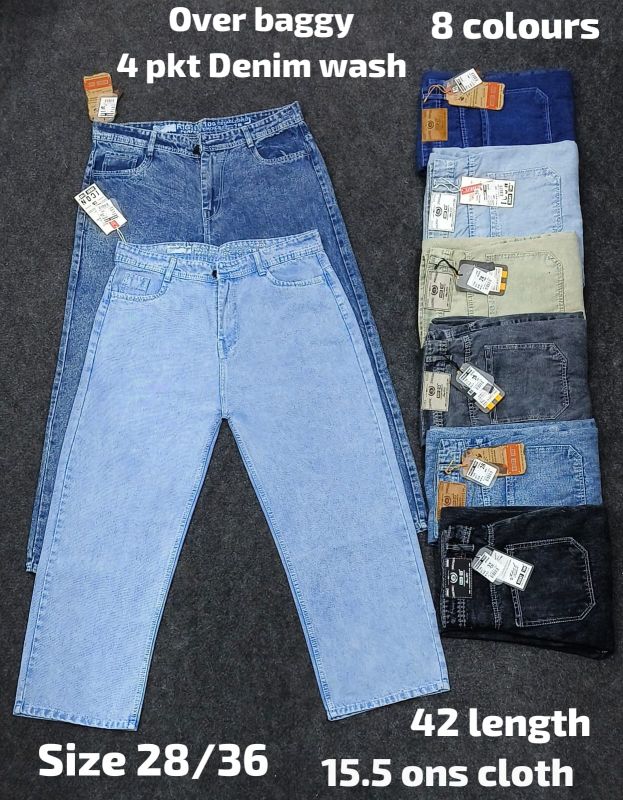 Unisex Multicolor Baggy Denim Jeans