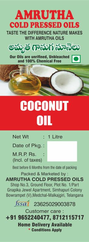 Cold Pressed Coconut Oil