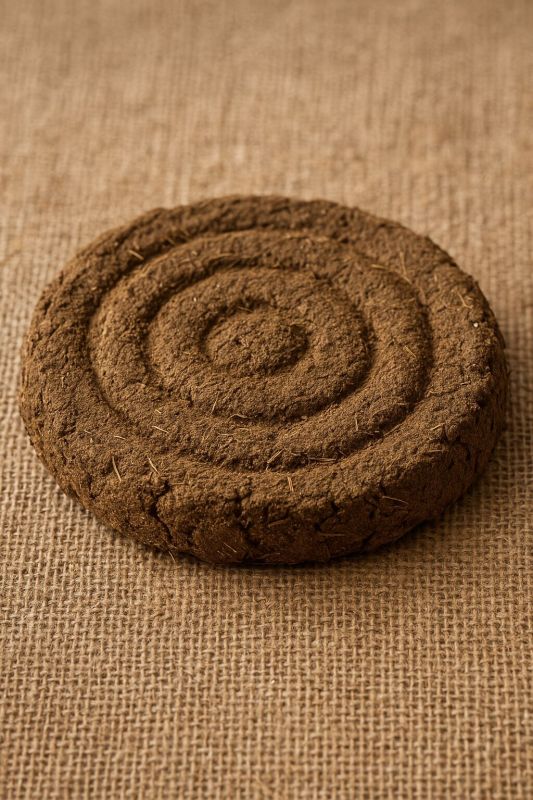 Round Cow Dung Cake
