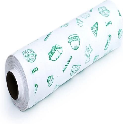 White Printed Butter Paper Roll
