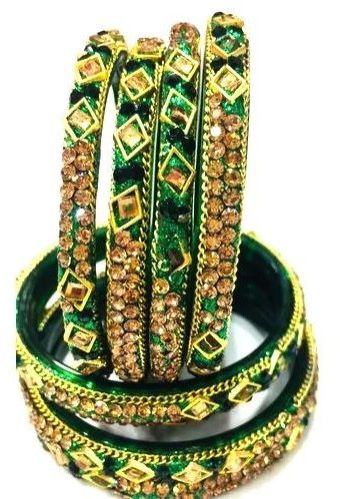 Ladies Designer Green Kada Set