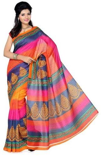 Multicolor Designer Silk Saree
