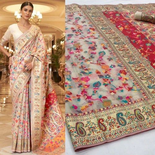 Party Wear Embroidered Silk Saree