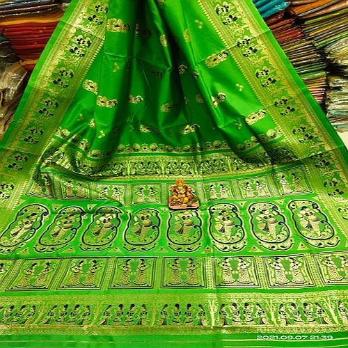 Zari Green Baluchari Silk Saree