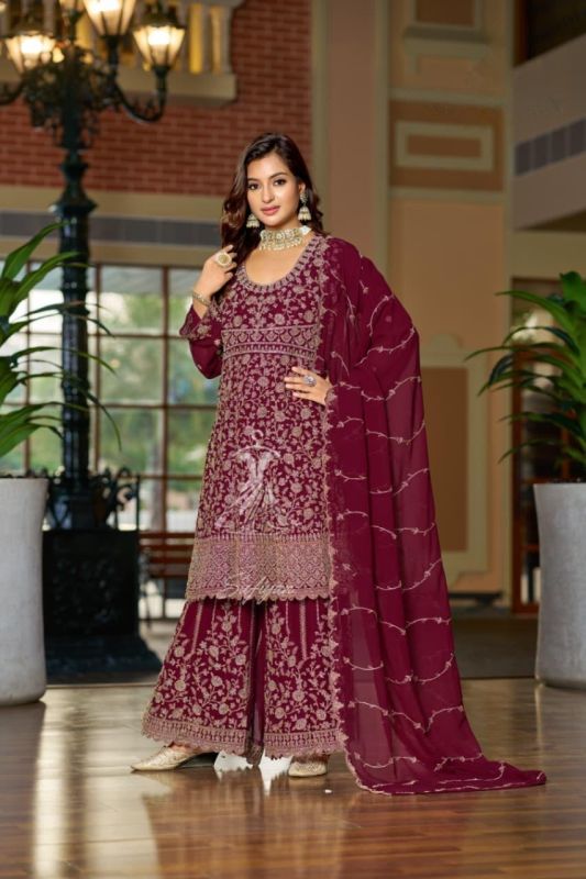 Ladies Party Wear Sharara Suit