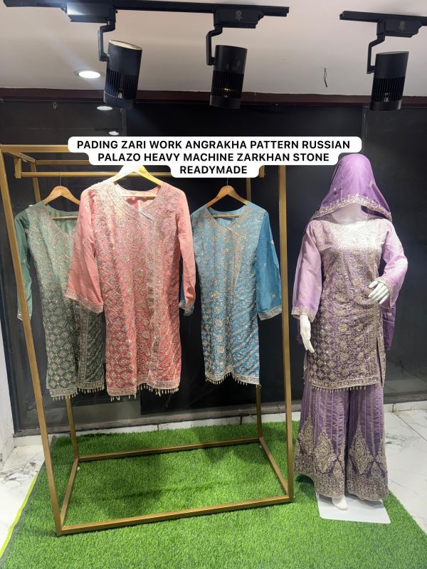 Ladies Party Wear Kurti Palazzo Set