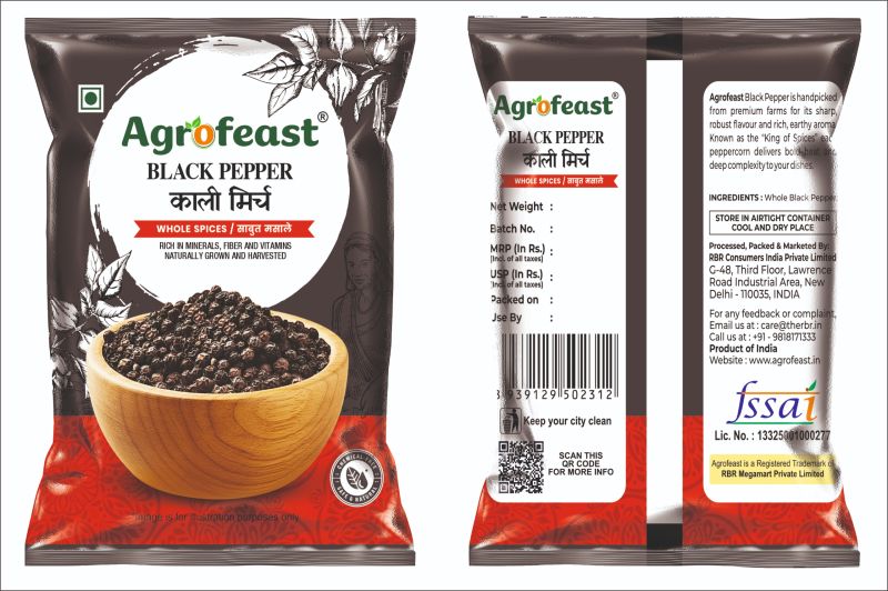 Agrofeast Handpicked Black Peppercorns