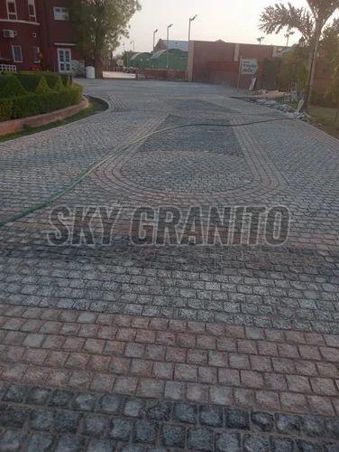 Decorative Multi Color Granite Cobblestone Paver
