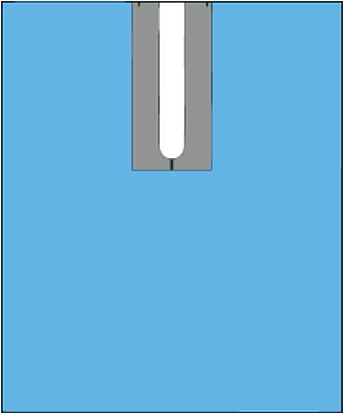 Split U Drape
