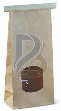Brown Paper Tin Tie Window Bag