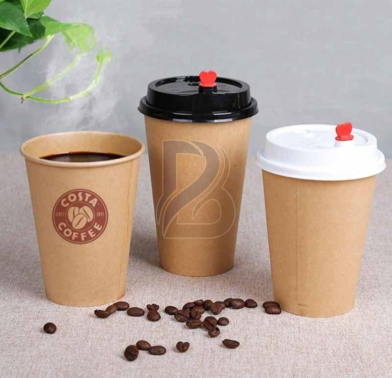 Heavy Duty Single Wall Paper Cup With Lid