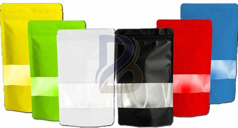 Multicolor Window Zipper Stand Up Pouch