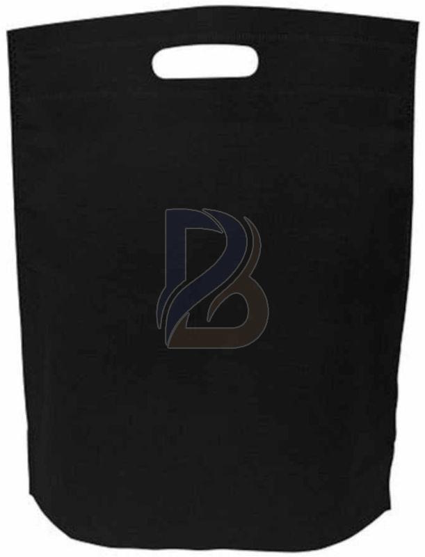Plain Black D Cut Paper Bag