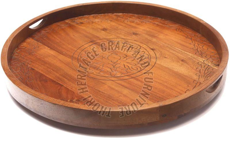 Round Wooden Trays