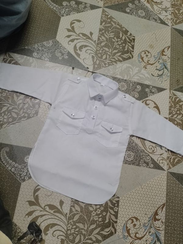 Boys Cotton Short Kurta with Double Pocket