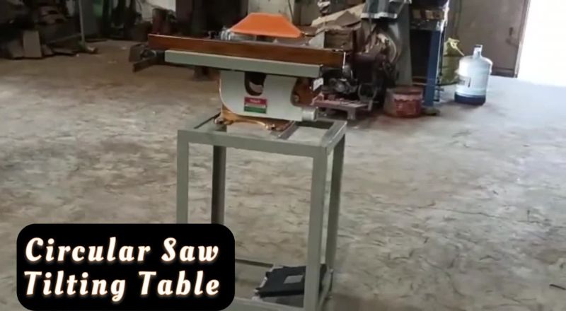 Tilting Table Circular Saw With Stand