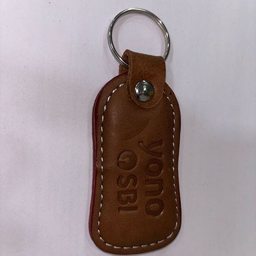 Branded Leatherette Keychain