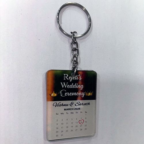 Custom Acrylic Wedding Ceremony Keychain