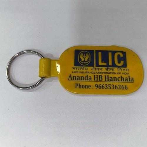 Promotional Yellow Keychain with Professional Logo