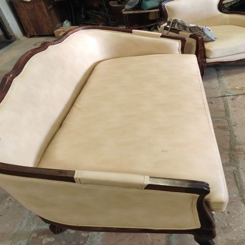 Classic Wooden Upholstered Sofa