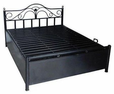 Designer Metal Frame Bed with Headboard