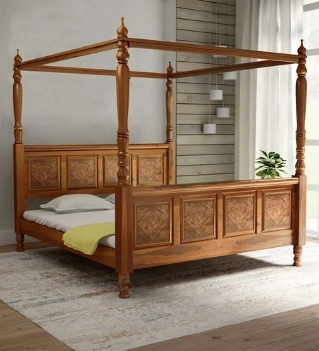 Four Poster Wooden King Size Bed