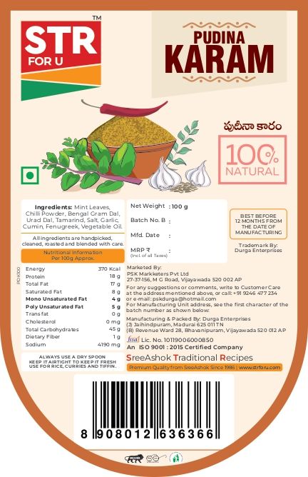 100 Gram Podina Karam Powder