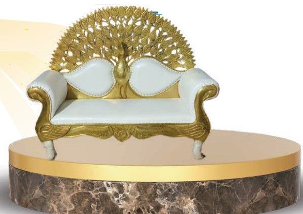 Peacock Design Wedding Wooden Sofa