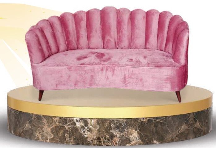 Pink Two Seater Banquet Sofa