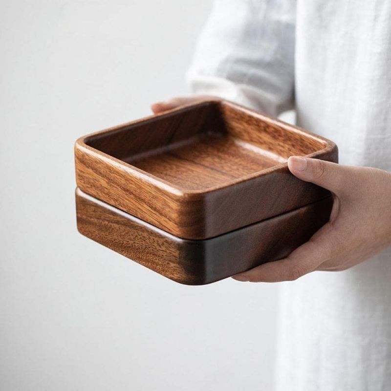 Sqaure Wooden Bowl Set