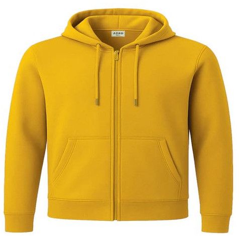 Mens Yellow Zipper Hoodie