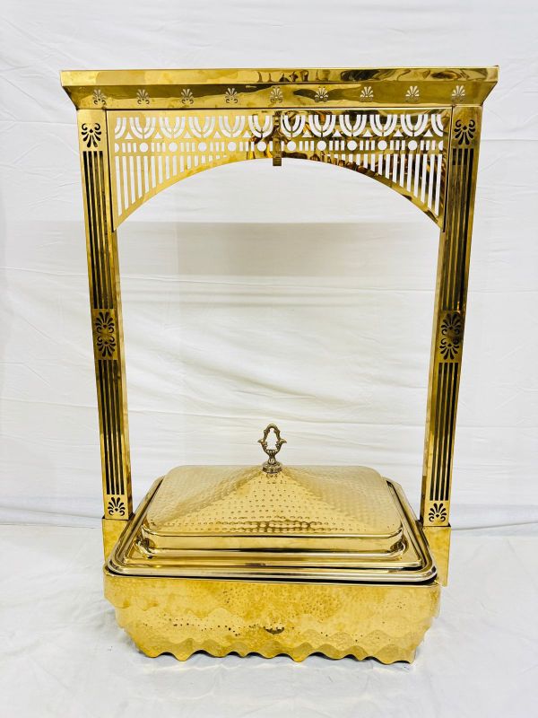 Golden Square Brass Chafing Dish