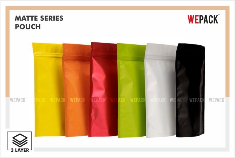 Multicolor Stand Up Zipper Pouches