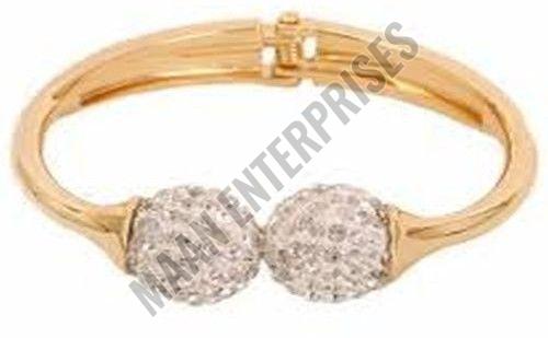 Crystal Studded Brass Bracelet