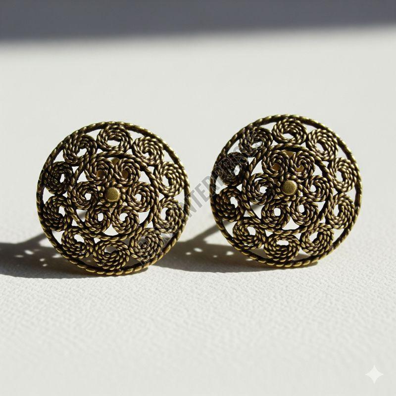 Everyday Brass Studs with Filigree Work