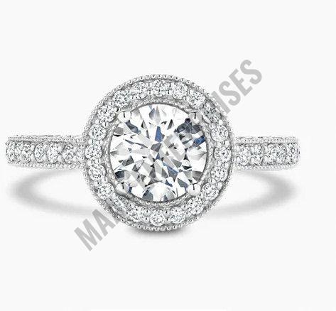 Halo Style Cz Stone Ring