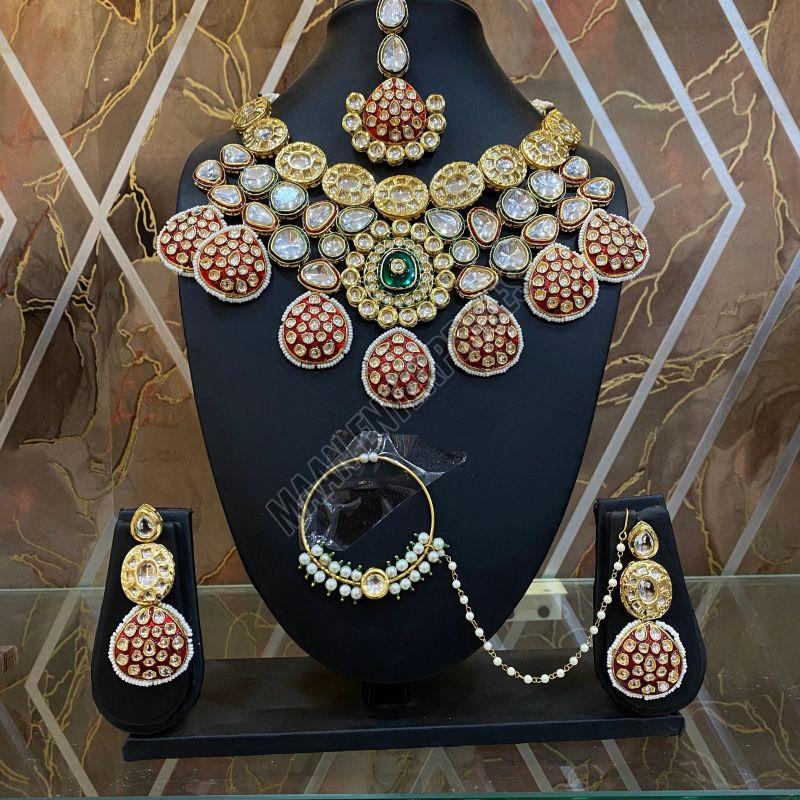 Meenakari & Stone Necklace Set