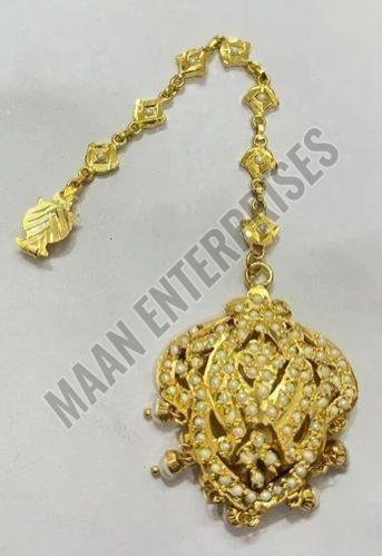Minimalist Gold Plated Maang Tikka