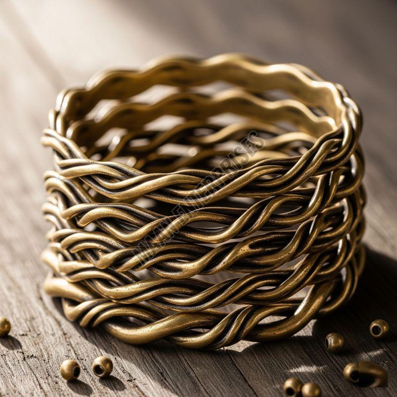 Twisted Brass Design Bangles