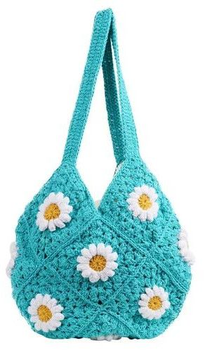 Daisy Pattern Crochet Handbags