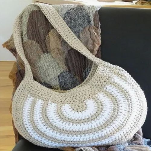 Round Pattern Crochet Handbags