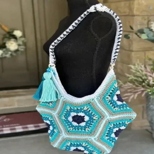 Star Pattern Crochet Handbags