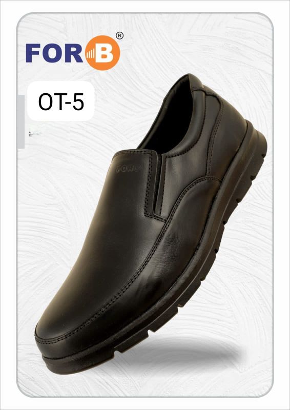 FORB Mens Black Slip On Loafers