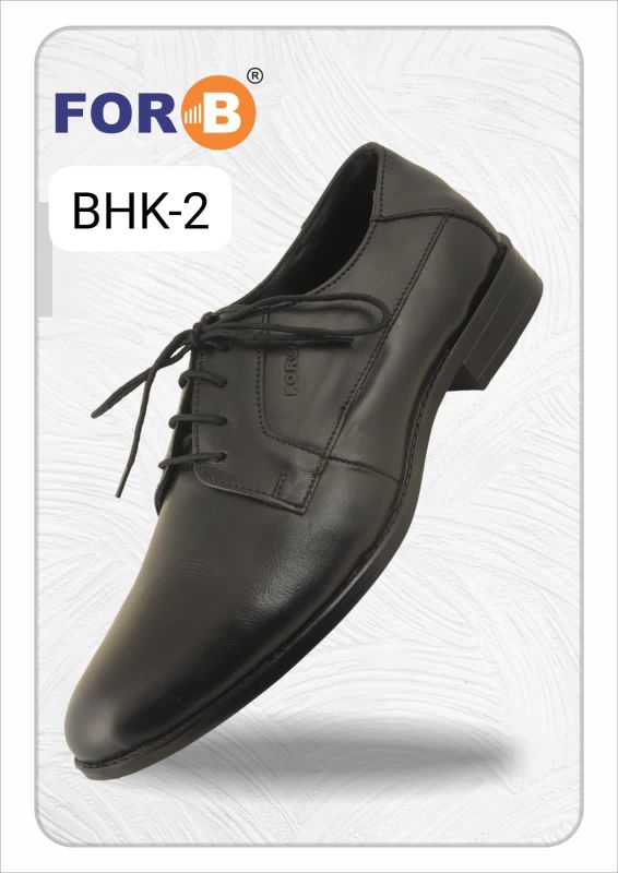 FORB Mens Black Genuine Leather Lace Up Formal Derby Shoes