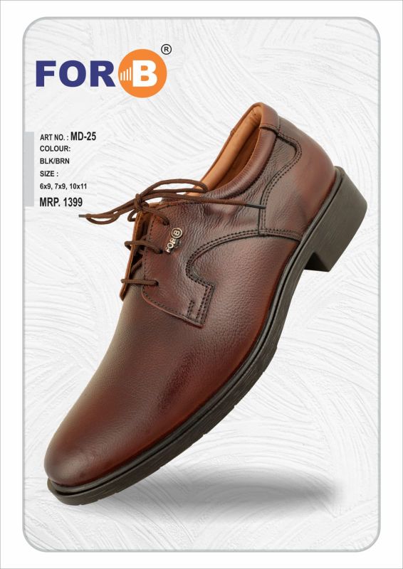 FORB Mens Brown Textured Slip On Shoes