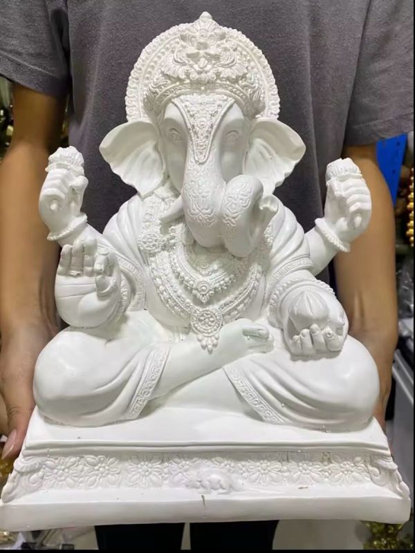 Pure White Marble Ganesha Statue