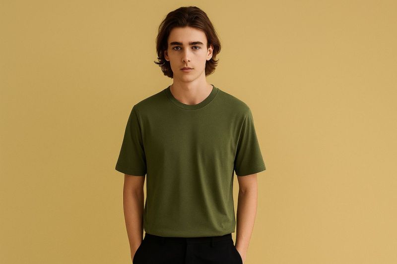 Polycotton Round Neck T Shirt